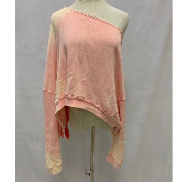 R13 Pink Off-Shoulder Patti Sweatshirt Sz XS - Picture 2 of 4
